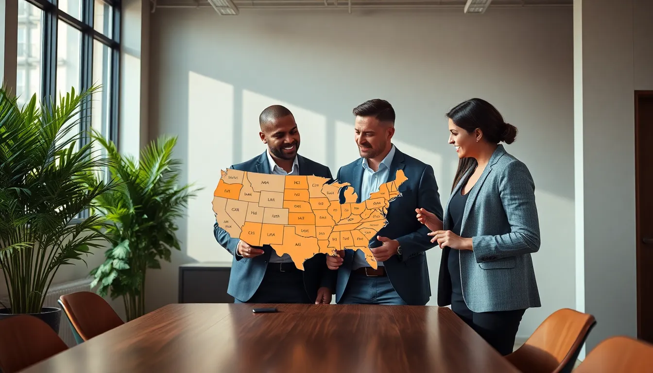 diverse team analyzing phone number significance in an office setting.